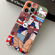 For iPhone 11 Pro Painted Pattern Precise Hole PC Phone Case(Holiday Uncle)