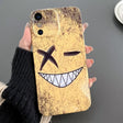 For iPhone X / XS Painted Pattern Precise Hole PC Phone Case(Yellow Background Smiling) - free shipping - PMC TechLife - Order now!