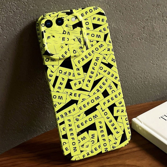 For iPhone 8 Plus / 7 Plus Painted Pattern Precise Hole PC Phone Case(Green Label)