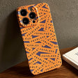 For iPhone 15 Pro Painted Pattern Precise Hole PC Phone Case(Orange Label) - iPhone 15 Pro Cases by PMC TechLife | Online Shopping South Africa | PMC TechLife