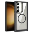 For Samsung Galaxy S23 5G MagSafe Carbon Fiber Transparent Back Panel Phone Case(Black) - Galaxy S23 5G Cases by PMC TechLife | Online Shopping South Africa | PMC TechLife