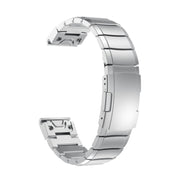 Compatible with Garmin Epix Pro 51mm Tortoise Shell Stainless Steel Watch Band(Sliver)