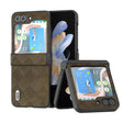 For Samsung Galaxy Z Flip5 ABEEL Weave Plaid PU Phone Case(Green) - free shipping - PMC TechLife - Order now!