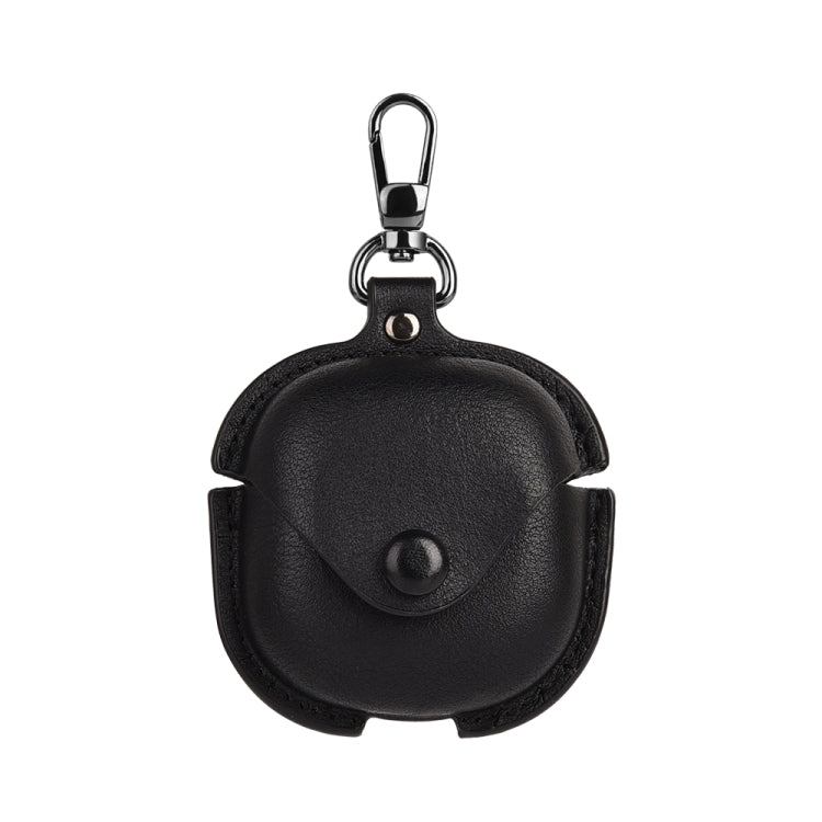 For Samsung Galaxy Buds Live / Pro Leather TWS Earphone Protective Case with Hook(Black)