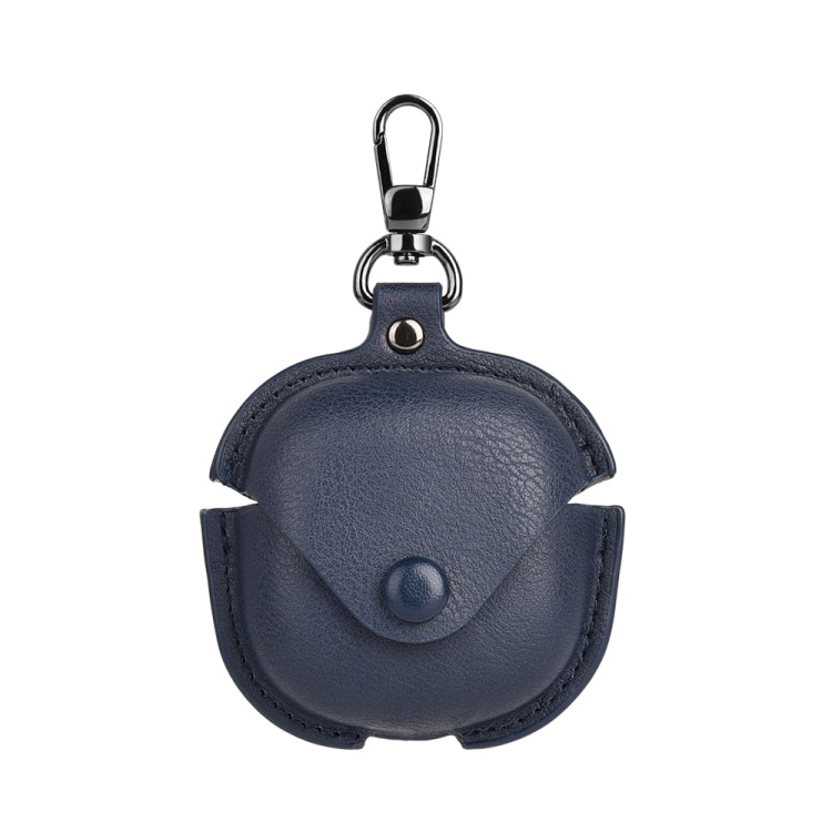 For Samsung Galaxy Buds Live / Pro Leather TWS Earphone Protective Case with Hook(Blue)