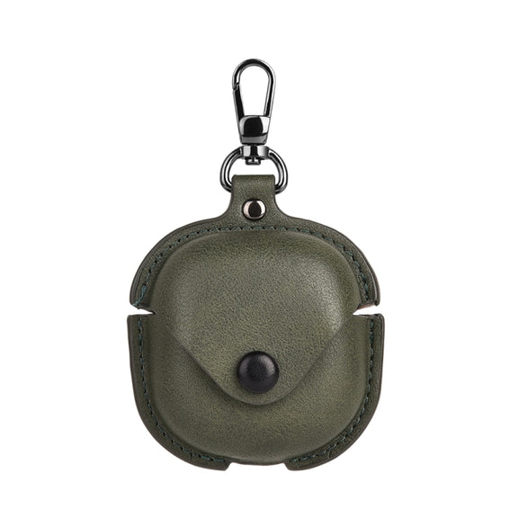 For Samsung Galaxy Buds Live / Pro Leather TWS Earphone Protective Case with Hook(Green)