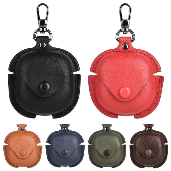 For Samsung Galaxy Buds Live / Pro Leather TWS Earphone Protective Case with Hook(Green)