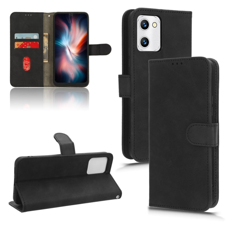 For UMIDIGI C2 / C1 / C1 Max Skin Feel Magnetic Flip Leather Phone Case(Black)