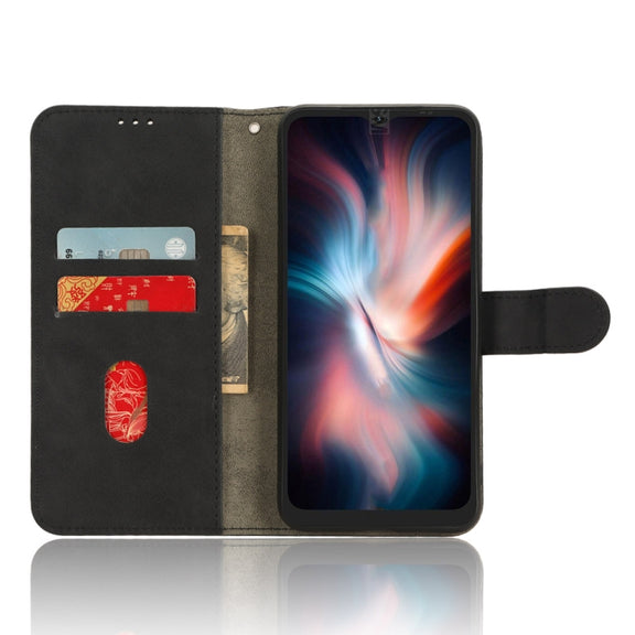 For UMIDIGI C2 / C1 / C1 Max Skin Feel Magnetic Flip Leather Phone Case(Black)