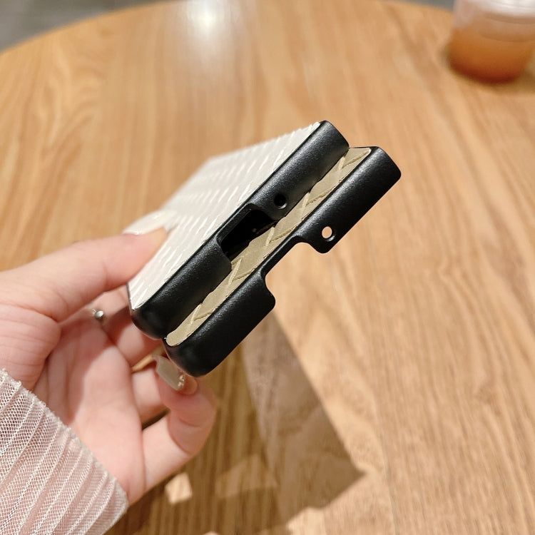 For Samsung Galaxy Z Fold5 5G Woven Texture Folding Phone Case(Grey)
