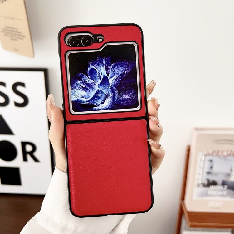 For Samsung Galaxy Z Flip5 Morandi PC Shockproof Phone Case(Red)