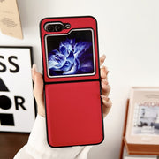For Samsung Galaxy Z Flip5 Morandi PC Shockproof Phone Case(Red)