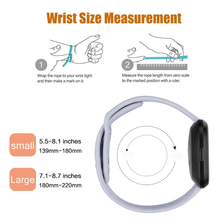 For Fitbit Versa 2 / Fitbit Versa / Fitbit Versa Lite Solid Color Silicone Watch Band, Size:S(Sand Pink)