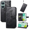 For Huawei nova 11i / Enjoy 60 Pro Butterfly Love Flower Embossed Flip Leather Phone Case(Black) - free shipping - PMC TechLife - Order now!