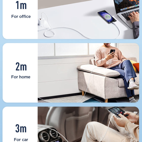 JOYROOM SA26-CC3 Flash Charge Series 60W USB-C / Type-C to USB-C / Type-C Fast Charging Data Cable, Cable Length:1m(Black)