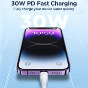 JOYROOM SA26-CL3 Flash Charge Series 30W USB-C / Type-C to 8 Pin Fast Charging Data Cable, Cable Length:1m(Black)