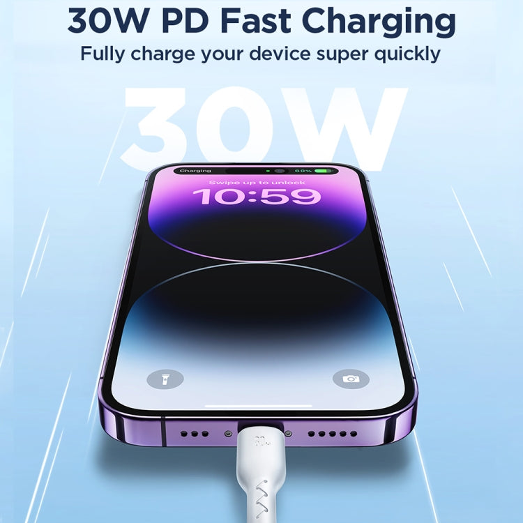 JOYROOM SA26-CL3 Flash Charge Series 30W USB-C / Type-C to 8 Pin Fast Charging Data Cable, Cable Length:1m(Black)