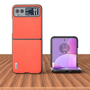 For Motorola Razr 40 ABEEL Haze Texture PU Phone Case(Red)