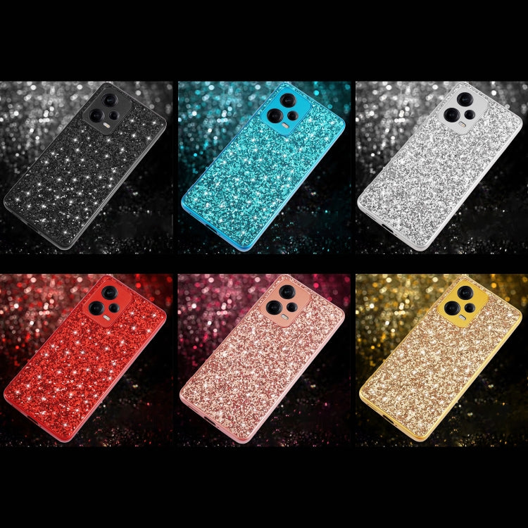 For Xiaomi Redmi Note 12 Pro 5G Global Glitter Powder Shockproof TPU Phone Case(Gold)