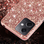 For Xiaomi Redmi Note 12 4G/5G Global Glitter Powder Shockproof TPU Phone Case(Black)