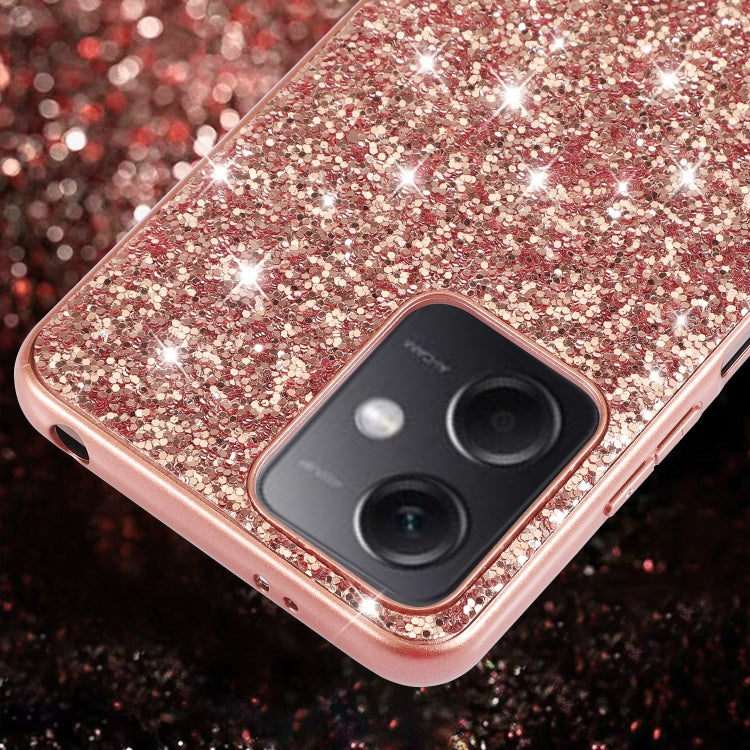 For Xiaomi Redmi Note 12 4G/5G Global Glitter Powder Shockproof TPU Phone Case(Black)