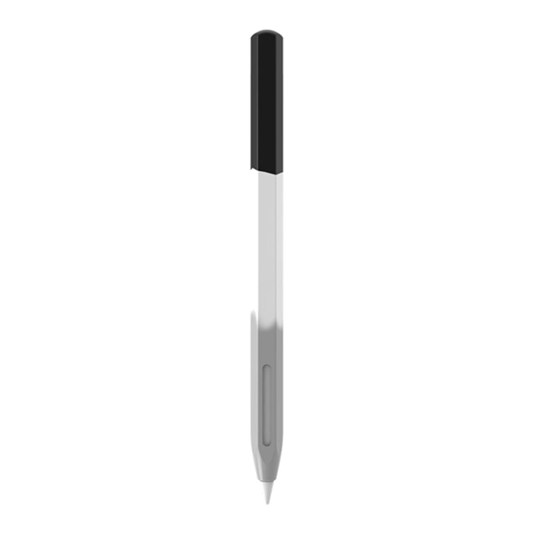For Apple Pencil 2 LOVE MEI Rainbow Liquid Silicone Protective Pen Case(Black)
