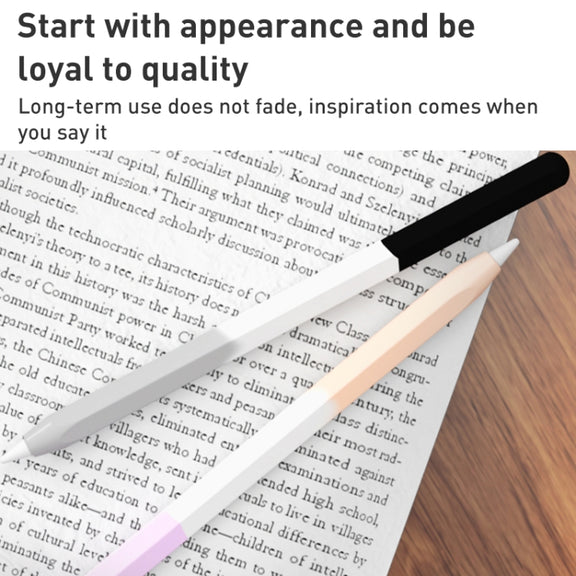 For Apple Pencil 1 LOVE MEI Rainbow Liquid Silicone Protective Pen Case(Yellow)