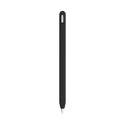 For Apple Pencil 2 LOVE MEI Frosted Leather Texture Silicone Protective Pen Case(Black)
