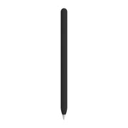 For Apple Pencil 1 LOVE MEI Frosted Leather Texture Silicone Protective Pen Case(Black)