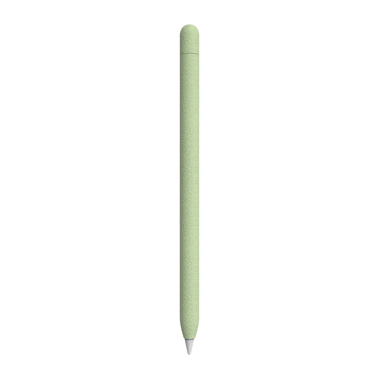 For Apple Pencil 1 LOVE MEI Frosted Leather Texture Silicone Protective Pen Case(Green)