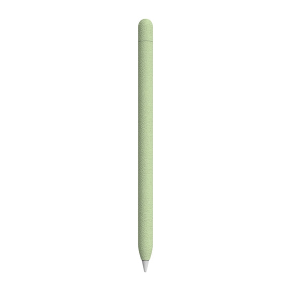 For Apple Pencil 1 LOVE MEI Frosted Leather Texture Silicone Protective Pen Case(Green)