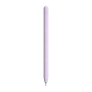For Apple Pencil 1 LOVE MEI Frosted Leather Texture Silicone Protective Pen Case(Purple)