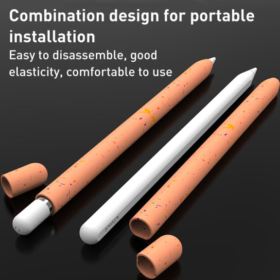 For Apple Pencil 1 LOVE MEI Luminous Silicone Protective Pen Case(Red)