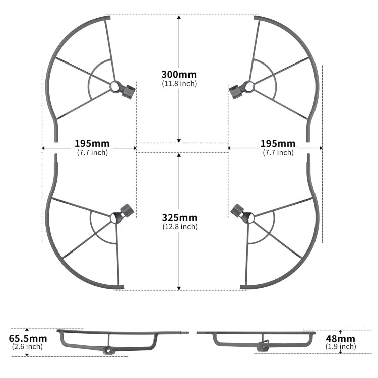 For DJI Mavic 3 Pro STARTRC Drone Propeller Protective Guard Anti-collision Ring(Grey)