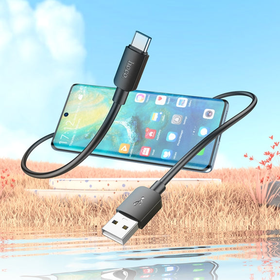 hoco X96 Hyper 1m 27W USB to USB-C / Type-C Charging Data Cable(Black)