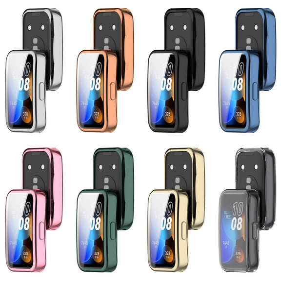 For Huawei Band 10 / 9 / 8 Full Coverage TPU Electroplating Watch Protective Case(Pink)