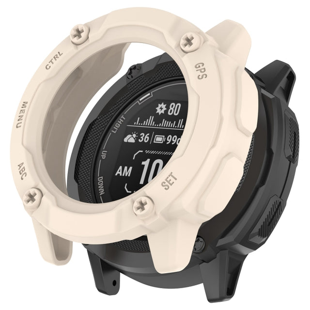 Compatible with Garmin Instinct 2X Armor Hollow Watch Protective Case(Starlight Color)