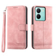 For vivo Y36 Dierfeng Dream Line Leather Phone Case(Pink) - vivo Cases by PMC TechLife | Online Shopping South Africa | PMC TechLife | Buy Now Pay Later Mobicred