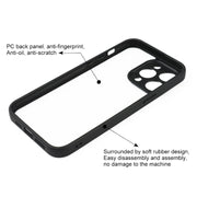 For iPhone 14 Pro Max Frosted TPU + Transparent PC Phone Case(Black)
