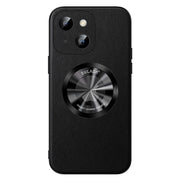 For iPhone 13 SULADA Microfiber Leather MagSafe Magnetic Phone Case(Black)