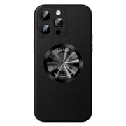 For iPhone 12 Pro Max SULADA Microfiber Leather MagSafe Magnetic Phone Case(Black)
