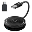 Carbon Fiber USB + USB-C / Type-C Wired to Wireless Carplay Adapter for iPhone(Black) - free shipping - PMC TechLife - Order now!
