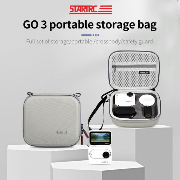 For Insta360 Go 3 STARTRC Portable PU Storage Box Case(Grey)
