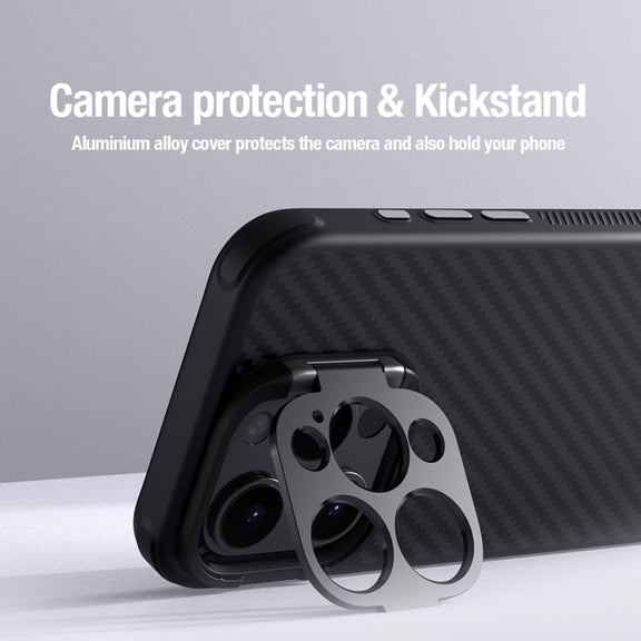 For iPhone 15 Pro NILLKIN Aramid Fiber MagSafe Magnetic Phone Case(Black)