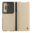 For Samsung Galaxy Z Fold5 NILLKIN QIN Series Pro Sliding Camera Cover Design Leather Phone Case(Gold) - free shipping - PMC TechLife - Order now!