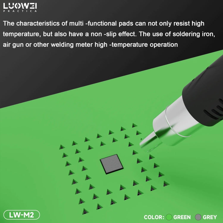 Luowei LW-M2 Multi-function Microscope Repair Silicone Pad Tin Planting Platform(Grey)