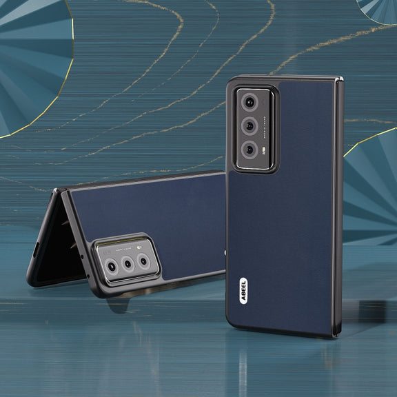 For Honor Magic V2 ABEEL Genuine Leather Xiaoya Series Phone Case(Blue)