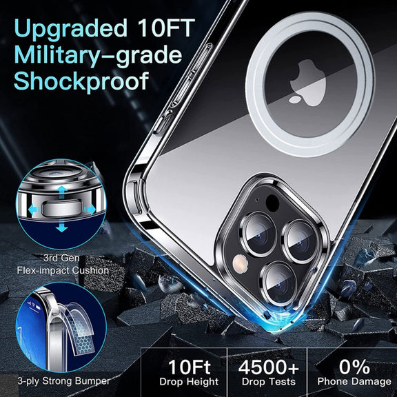 For iPhone 14 Pro Max LK Crystal Clear MagSafe Magnetic Phone Case(Transparent)