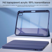 For iPad 2025 / 2022 3-Fold Holder Armor Smart Leather Tablet Case(Royal Blue)