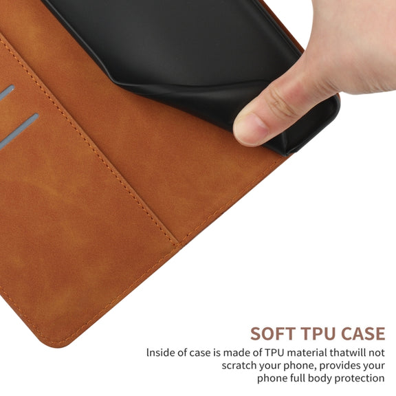 For Samsung Galaxy A25 5G Stitching Embossed Leather Phone Case(Brown)